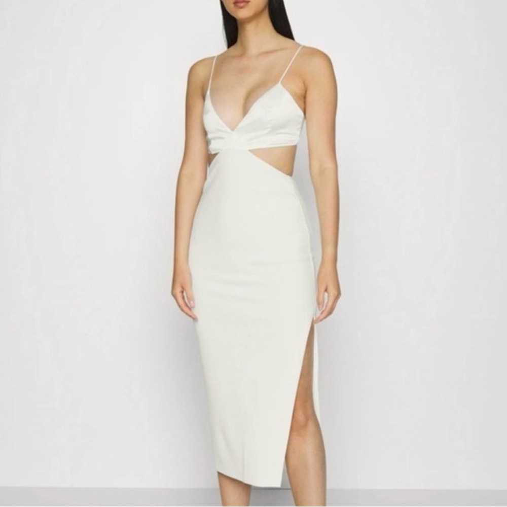 Abercrombie Mixed Fabric Midi Dress
